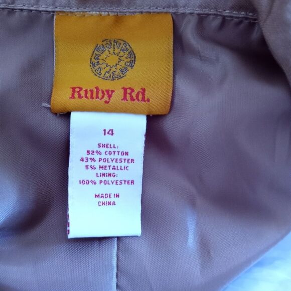 RUBY RD. GOLD JACKET SZ.14 EUC - Picture 5 of 6